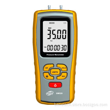 Differential Pressure Manometer with Zero Adjust, Offset and DIF Functions